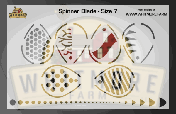 Spinner Blade Fishing Lure Airbrush Stencil