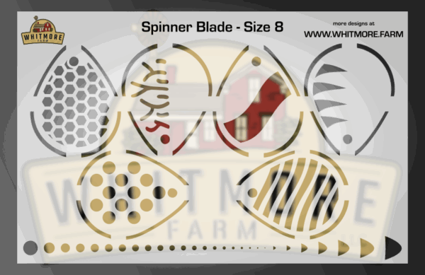 Spinner Blade Fishing Lure Airbrush Stencilv