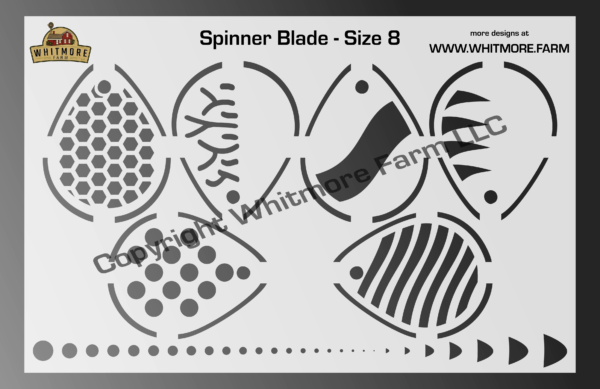 Spinner Blade Size 8 Airbrush Paint Stencil