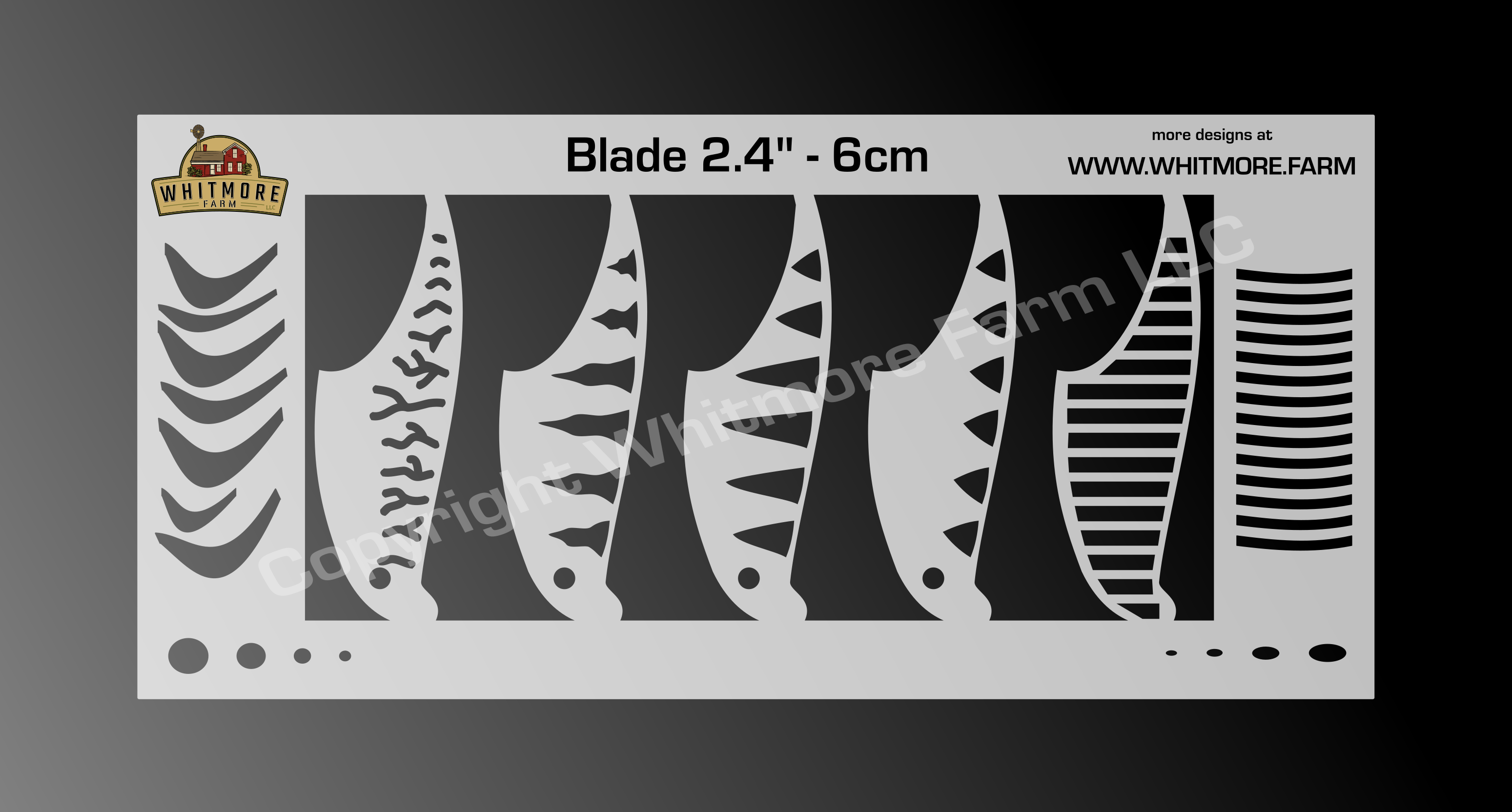 blade bait v1 6cm Airbrush Paint Stencil