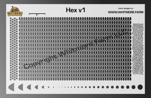 Hex v1 Mesh AIrbrush Paint Stencil