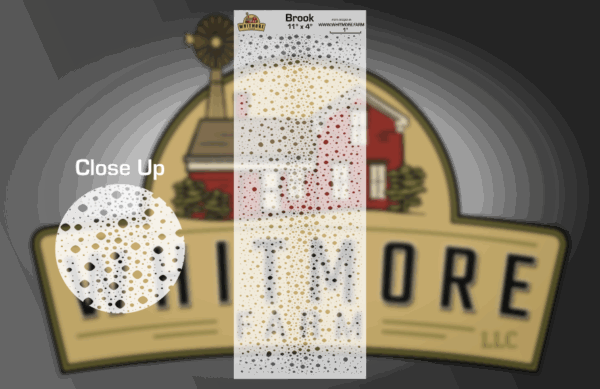 Brook v1 Large Format Mesh Fishing Lure Airbrush Stencil - 11" x 4"