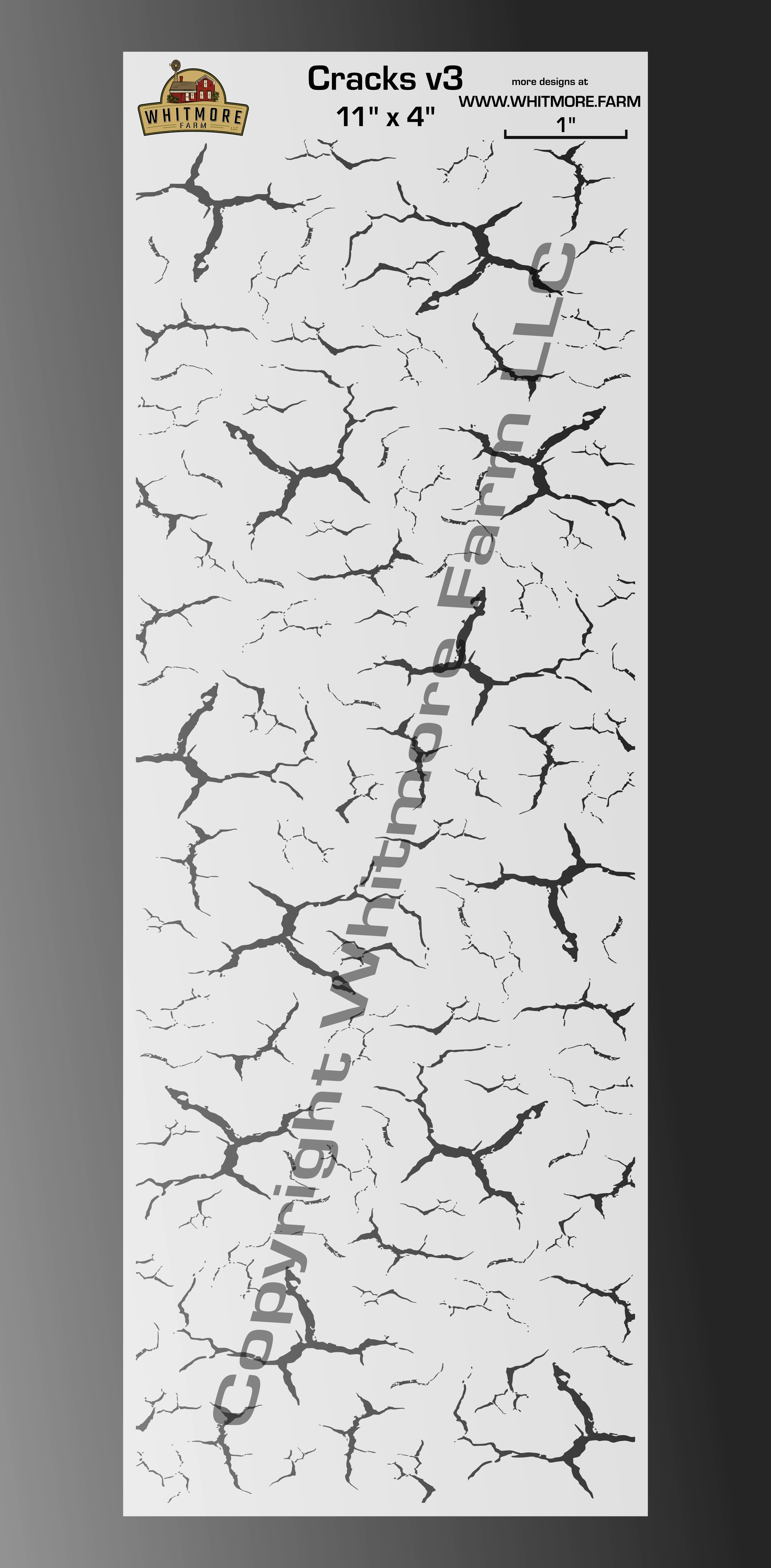 Cracks v3 Large Format Mesh Stencil
