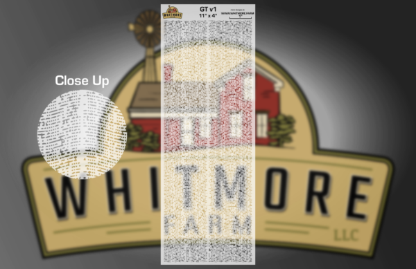 GT v1 Large Format Mesh Fishing Lure Airbrush Stencil - 11" x 4"