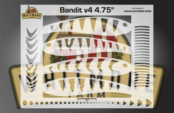 Bandit v4 Fishing Lure Airbrush Stencil