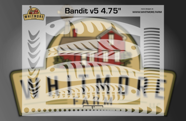 Bandit v5 Fishing Lure Airbrush Stencil