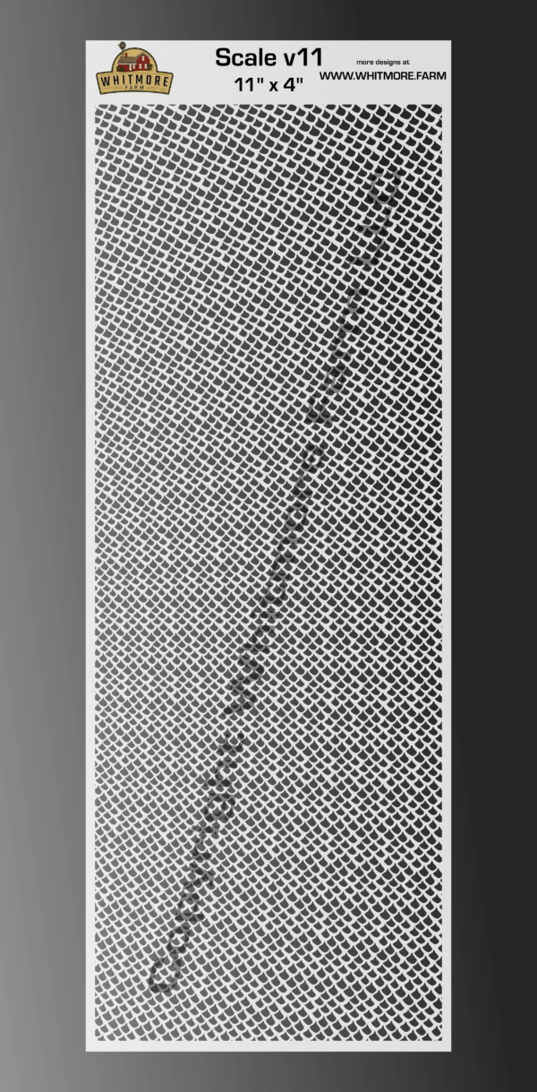 Scale v11 Mesh fishing lure stencil