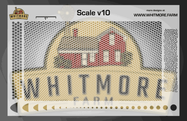 Scale v10 Mesh Fishing Lure Airbrush Stencil