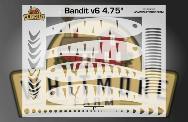 Bandit v6 Fishing Lure Airbrush stencil