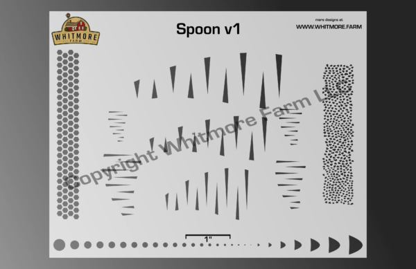 Spoon v1 Fishing Lure Airbrush Stencil