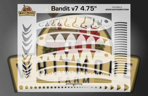Bandit v7 Fishing Lure Airbrush Stencil