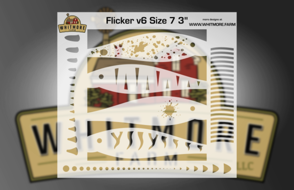 Flicker Minnow v6 Fishing Lure Airbrush Stencil