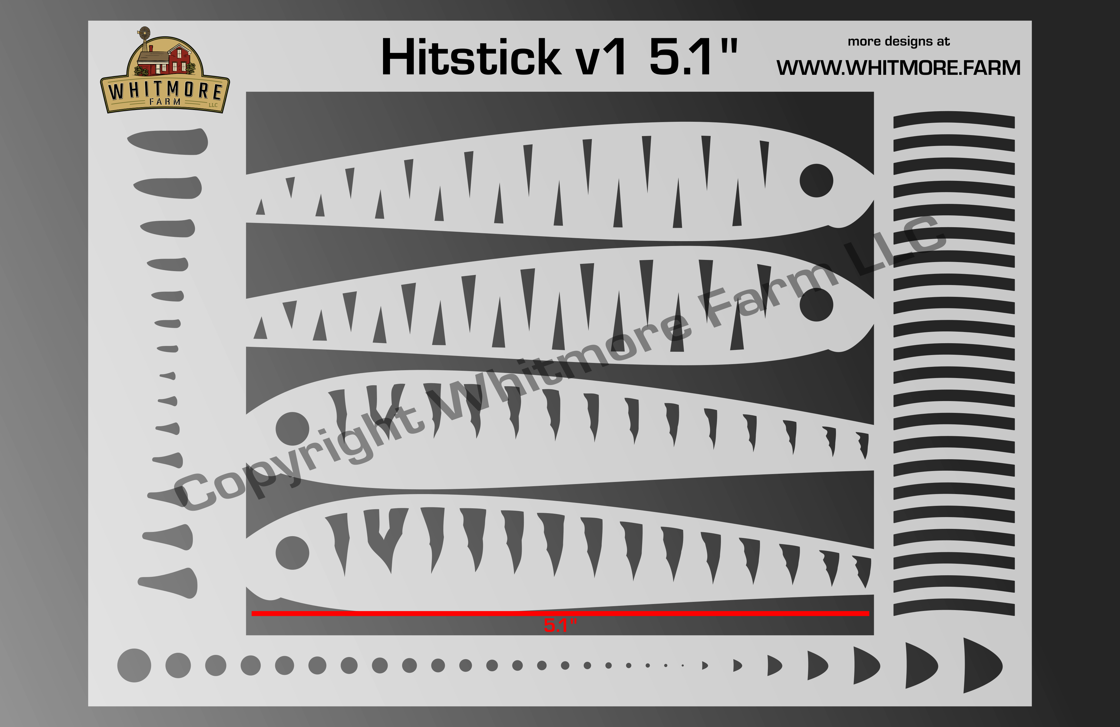 HitStick v1 Fishing Lure Airbrush Stencil