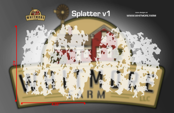 Splatter v1 Fishing Lure Airbrush Stencil - 2 Piece