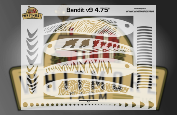 Bandit v9 Fishing Lure Airbrush Stencil