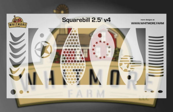 Squarebill Fishing Lure Airbrush Stencil v4