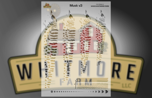 Musk v3 Fishing Lure Airbrush Stencil - Large Format