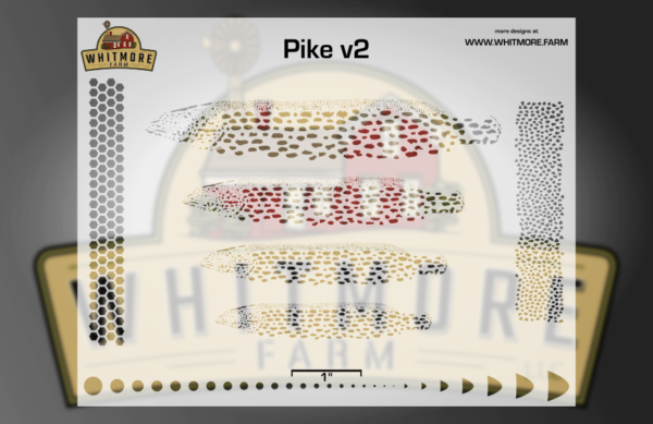 Pike v2 Fishing Lure Airbrush Stencil