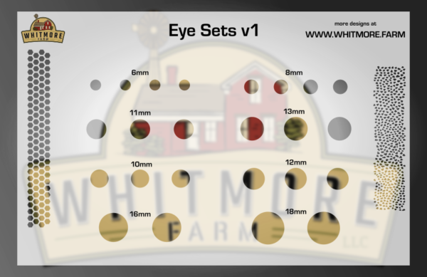Eye Sets v1 Fishing Lure Airbrush Stencil