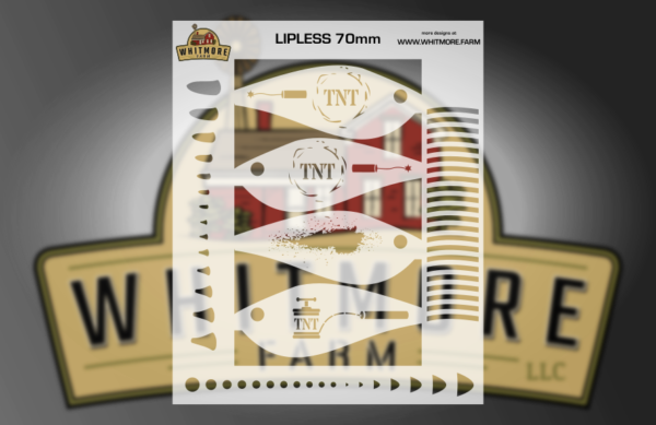 Lipless v1 70mm Fishing Lure Airbrush Stencil