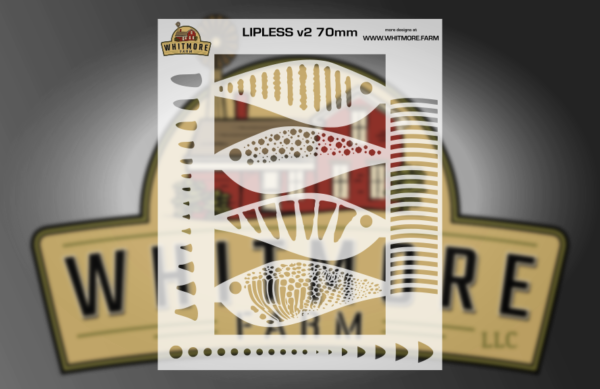Lipless v2 70mm Fishing Lure Airbrush Stencil