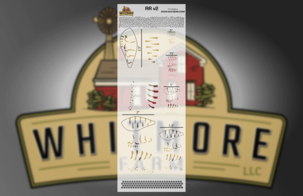 Rippin Rap v2 Fishing Lure Airbrush Stencil - 11" x 4" - 6 sizes