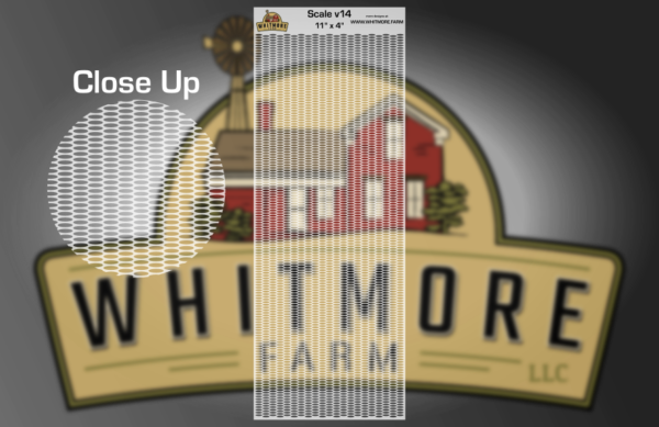 Scale v14 Large Format Mesh Fishing Lure Airbrush Stencil - 11" x 4"