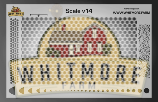 Scale v14 Mesh Fishing Lure Airbrush Stencil