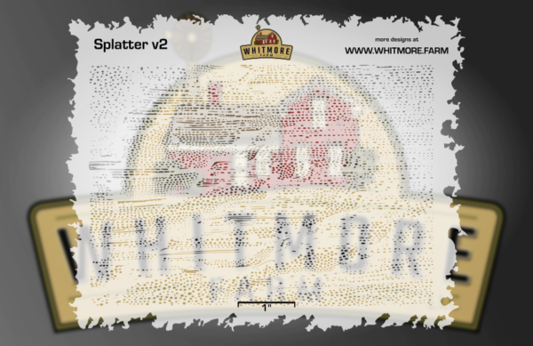 Splatter v2 Fishing Lure Airbrush Stencil