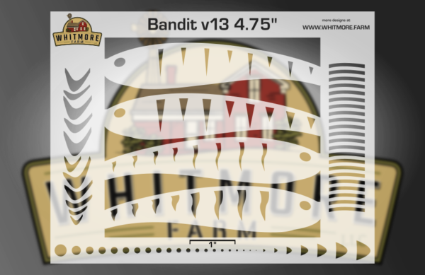 Bandit v13 Fishing Lure Airbrush Stencil