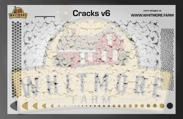 Cracks v6 Mesh Fishing Lure Airbrush Stencil