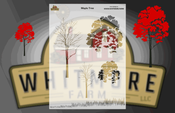 Maple Tree with Grass Painting and Airbrush Stencil