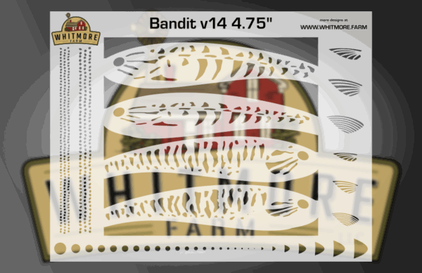Bandit v14 Fishing Lure Airbrush Stencil