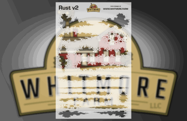 Rust v2 - Rust and Corrosion Fishing Lure Airbrush Stencil