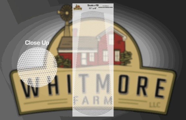 Scale v18 Mesh Fishing Lure Airbrush Stencil 11" x 4"