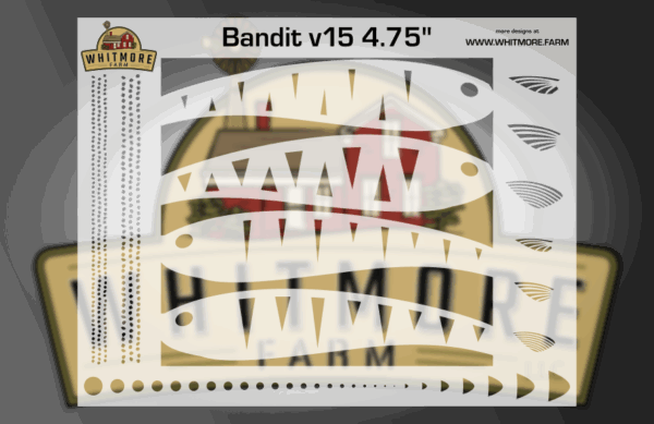 Bandit v15 Fishing Lure Airbrush Stencil