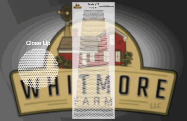 Scale v19 Mesh Fishing Lure Airbrush Stencil 11" x 4"