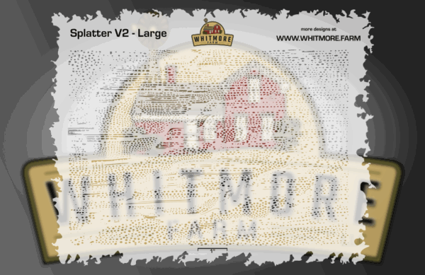 Splatter v2 Fishing Lure Airbrush Stencil - Large Format