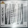 Jerkbait v2 Fishing Lure Airbrush Stencil - 110mm