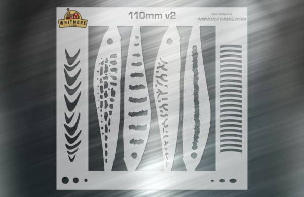 Jerkbait v2 Fishing Lure Airbrush Stencil - 110mm