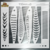 Jerkbait v3 Fishing Lure Airbrush Stencil - 110mm