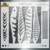 Jerkbait v5 Fishing Lure Airbrush Stencil - 110mm