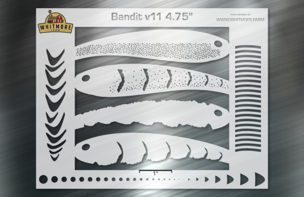 Bandit v11 Fishing Lure Airbrush Stencil