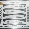 Bandit v12 Fishing Lure Airbrush Stencil