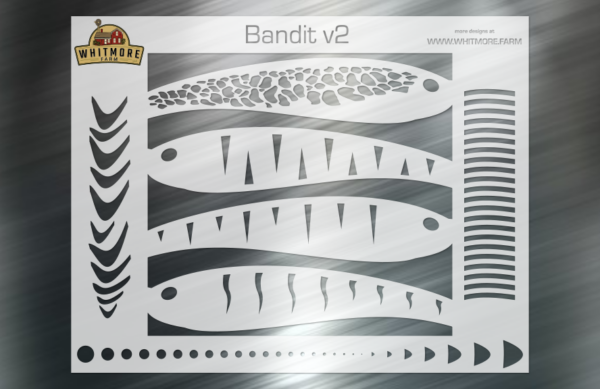 Bandit v2 Fishing Lure Airbrush Stencil