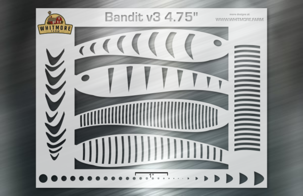 Bandit v3 Fishing Lure Airbrush Stencil