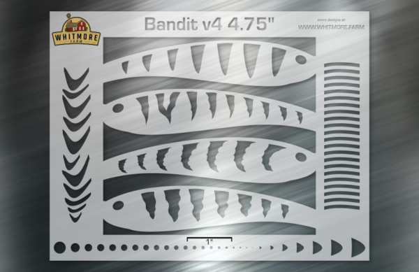 Bandit v4 Fishing Lure Airbrush Stencil