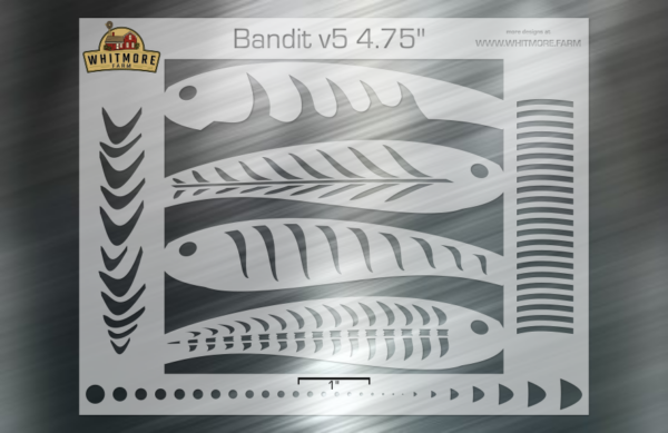 Bandit v5 Fishing Lure Airbrush Stencil