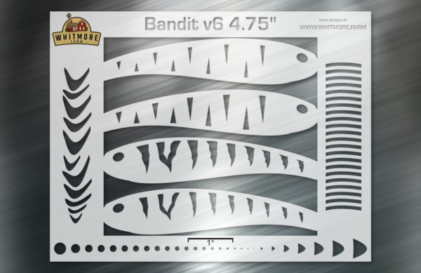 Bandit v6 Fishing Lure Airbrush Stencil