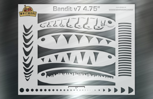 Bandit v7 Fishing Lure Airbrush Stencil